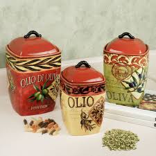 Nothing else embodies functionality and fashion quite like our canister sets. Olio Olives Kitchen Canister Set