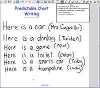 day 1 predictable chart writing