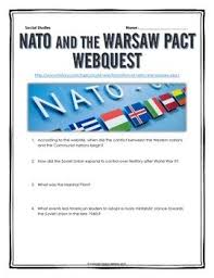 cold war nato and the warsaw pact webquest with key