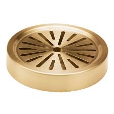 In a brushed gold finish, these plastic trays are deceptively lightweight and perfect to use for any occasion! Service Ideas Metallic Elements Drip Tray 6 Vintage Gold
