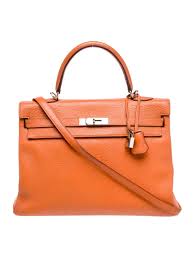 Hermès Togo Kelly II Retourne 32 - Orange Handle Bags, Handbags - HER838839 | The RealReal