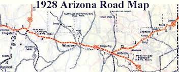 Bicycle route 66 travels west on bike paths, county roads and state, federal and interstate highways. Arizona Route 66