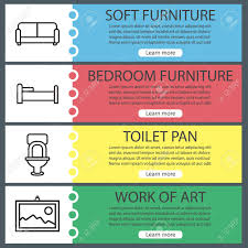 Maybe you would like to learn more about one of these? Room Interior Banner Templates Set Furniture Sofa Bed Toilet Pan Wall Picture Website Menu Items With Linear Icons Color Web Banner Vector Headers Design Concepts Royalty Free Cliparts Vectors And Stock Illustration