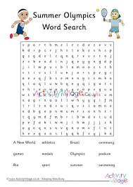 When do the 2021 olympics start? Summer Olympics Word Search