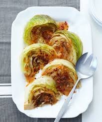 sweet and spicy braised cabbage