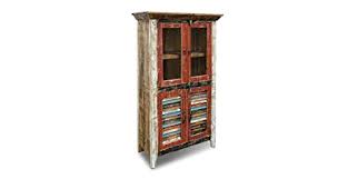 To kick off our top ten corner curio cabinets is this elegant glass corner cabinet in a cherry finish. Crafters And Weavers Rustic Distressed Reclaimed Wood Curio Glass Cabinet Bookcase Hutch Buy Online In Bahamas At Desertcart Productid 14663925