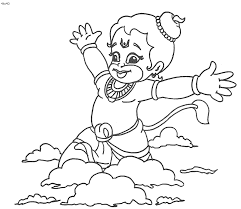 Hanuman Coloring Pages Coloring Home He is often associated with love and peace. hanuman coloring pages coloring home