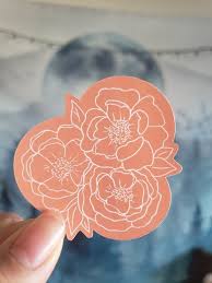 Sticker Coral Flower Floral Dicut Waterproof Matte Etsy In 2020 Coral Flowers Floral Stickers Floral