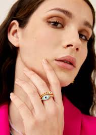 Nalí GOLD STAR CRYSTAL LOBO EARRINGS Nuovo