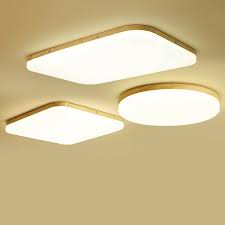 Holz Led Deckenleuchten Fur Wohnzimmer Schlafzimmer Ultradunne 5cm Decke Licht Moderne Decken Lampe Runde Und Platz Aliexpress In 2020 Moderne Decken Led Led Decke