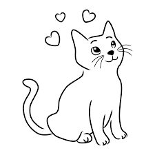 Black And White Cat Drawing Png Happy Cat Png Png 4300 4300 Dog Clip Art Cat Drawing Animal Clipart