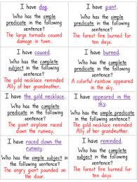 Subjects And Predicates Simple And Complete I Have Who Has Game