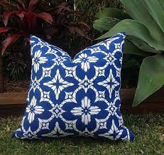 It offers the same thickness and is very soft. Blue And White Coastal Outdoor Cushions Aspidoras Etsy In 2021 Outdoor Cushions Blue Outdoor Pillows Bohemian Pillows
