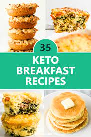 35 Easy Keto Breakfast Ideas Sweet And Savory Recipes Green And Keto Keto Breakfast Smoothie Recipes Low Carb Breakfast Easy
