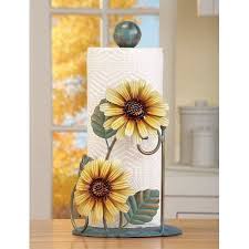 Collections Etc Metal Sunflower Paper Towel Holder Yellow Walmart Com In 2020 Sunflower Kitchen Sunflower Home Decor Sunflower Themed Kitchen