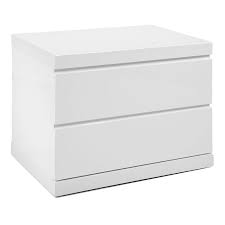Anna Modern White Small Nightstand By Whiteline Eurway