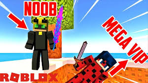 Minecraft Gorunumlu Roblox Oyunu Vip Vs Noob Skywars Turkce Ugur Boce Minecraft Oyun Avatar