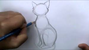 Apply a leash, and crouch beside the animal. How To Draw A Basic Cat Sitting Youtube