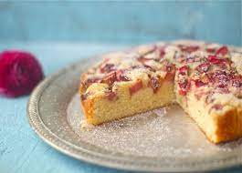 Quick Rhubarb Cake The Seaside Baker Rhubarb Cake Rhubarb Cake Recipes Rhubarb Recipes