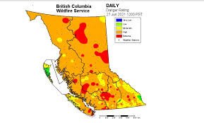 Wildfires, including grassland fires and forest fires, are an ongoing concern where there is dry, hot weather. Fire Danger Rating Jumps Across B C New Wildfire Found Near Comox Lake My Comox Valley Now
