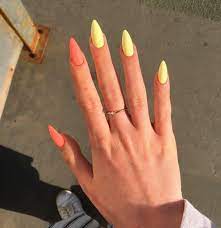 50 Simple Summer Acrylic Conffin Nails Designs Ideas In 2019 Best Acrylic Nails Almond Nails Designs Almond Acrylic Nails