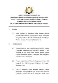 Dapatkan masa doa islam di johor bahru. Covid 19 Johor Garis Panduan Ihya Ramadhan Jaij Cms Johor Info