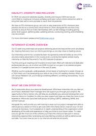 Our vote goes to cri (the cancer research institute) as the best cancer charity. Cancer Research Uk Internship Information Pack Data Analysis And Reporting Page 2 3 Created With Publitas Com