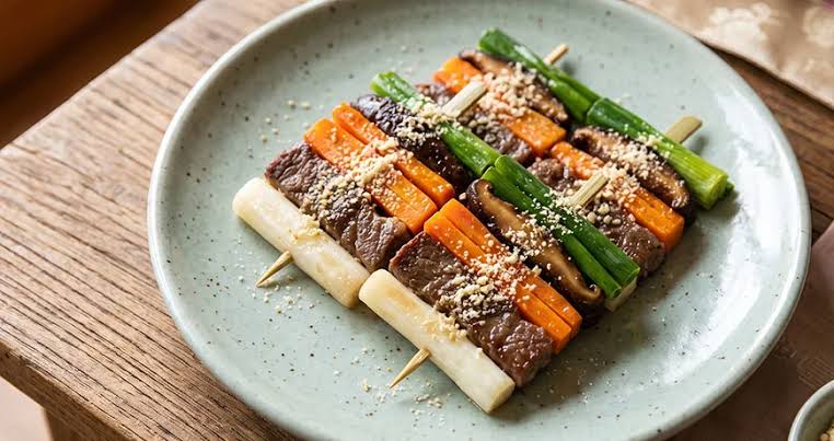 Hwayangjeok | Beef and Vegetable Skewers | 화양적 – English | Korean Cuisine