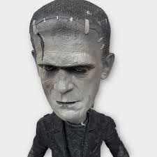 2006 FRANKENSTEIN HEADKNOCKER BOBBLE-HEAD NECA UNIVERSAL MONSTERS Black &  White