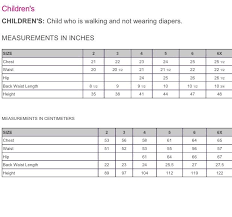 Mccalls Childrens Size Chart Measurements Charts Symbols