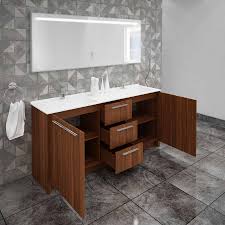 Check spelling or type a new query. Nona 71 Matte Walnut Acrylic Bathroom Vanity Casa Mare