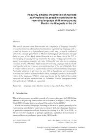 27 likes · 84 talking about this. Pdf Heavenly Singing The Practice Of Naat And Nasheed And Its Possible Contribution To Reversing Language Shift Among Young Muslim Multilinguals In The Uk