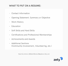 what to put on a resume: good things