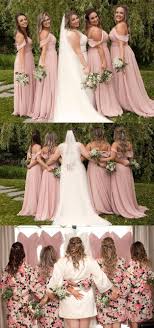 Elegant A Line Pink Chiffon Long Bridesmaid Dress Rose Gold Bridesmaid Dress Blush Pink Bridesmaid Dresses Blush Bridesmaid Dresses Long