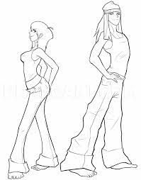 How To Draw Two People, Step By Step, Drawing Guide, By Dawn - Dragoart