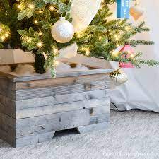 I deigned this diy christmas tree box stand to sit under my artificial tree. How To Make A Wood Christmas Tree Stand Houseful Of Handmade