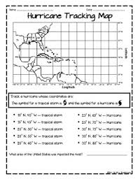 Hurricane Tracking Maps Worksheets Teaching Resources Tpt