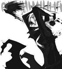 Black And White Anime Boy Side View Skye 812844 Anime Drawings Boy Anime Anime Demon Boy