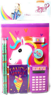 Complete the picture for much happiness!! Amazon Com Jojo Siwa 7 Piece Calculator Set Notebook Notepad Pencils Eraser Sharpener Calculator Jojo Siwa Unicorn Electronics