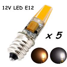 12v E12 Led Light Bulb 2w Omni Directional Candelabra Bulb 200lm E12 Base Bulb Lamp Mini Silicone Led Lights Pack Of 5