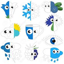 Circle the blue cars coloring page. Funny Blue Color Objects The Big Collection Coloring Book To Educate Preschool Kids With Easy Gaming Level The Kid Educational Game To Color The Colorless Half By Sample Royalty Free Cliparts Vectors