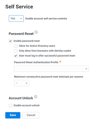 If a user's account is locked or they forget their password, they can follow prompts to unblock themselves and get back to work. Configure Self Service Password Reset Sspr Cyberark Docs