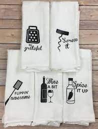 Flour Sack Towels Housewarming Gift Funny Kitchen Towels Birthday Gift For Her Flour Sack Towels House Warming Gifts Funny Tea Towels