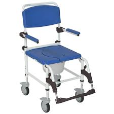 Aluminum Shower Commode Mobile Chair With Casters Shower Commode Chair Commode Chair Transport Chair