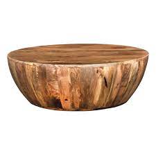 Simpli home skyler solid mango wood & metal 34 wide square coffee table. Mango Wood Coffee Table In Round Shape Dark Brown Gats B Ella Home Garden