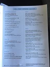 One example perfectly exemplified our. Menu Picture Of The Ritz Carlton Rancho Mirage Tripadvisor