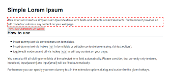 Generate lorem ipsum placeholder text for use in your graphic, print and web layouts, and discover plugins for your favorite writing, design and blogging tools. Simple Lorem Ipsum Get This Extension For Firefox En Us