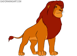 As simba, timon, and pumbaa stride happily across the pride lands, they personify ''friendship.'' can you feel the love for our disney babies simba plush doll? How To Draw Simba Easy Drawing Art