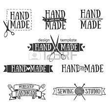 Ciseaux De Couture Ensemble De Cru Badges Retro A La Main Des Etiquettes Et Logo Couture Logo Artisanat Lettering