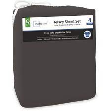 A wide variety of jersey queen sheets options are available to you, such as woven, knitted. Mainstays Jersey Knit Sheet Set Twin Xl Black Walmart Com Walmart Com